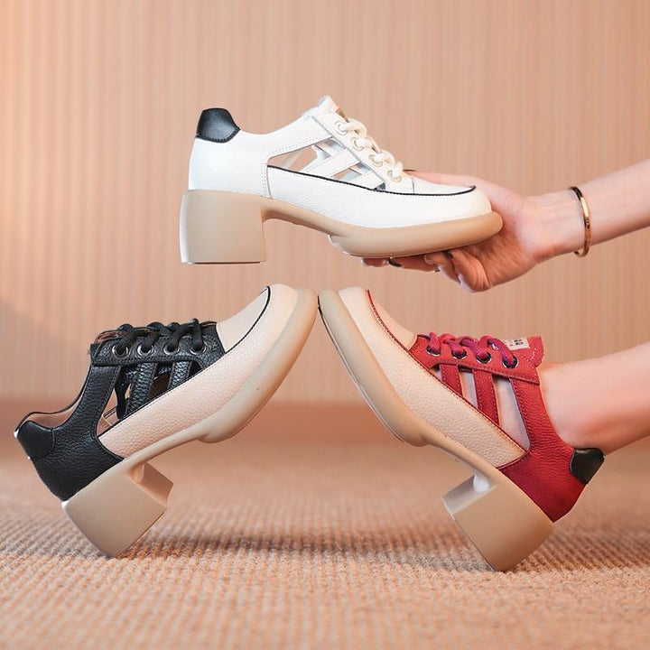 Orla Camellia Lace-Up Pumps by Sunday Pair