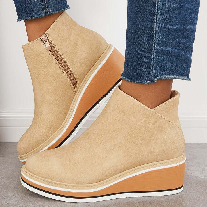 Blair Arbor Ankle Boots – Beige