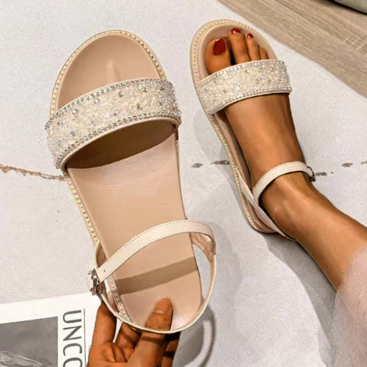 Juno Trellis Embellished Sandals by Sunday Pair