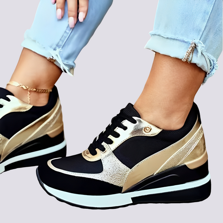 Georgia Porch Platform Sneakers – Gold