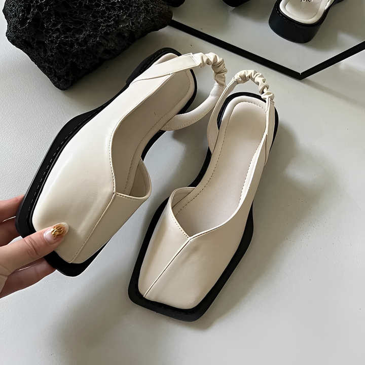 Kelsey Porch Slingback Ballet Flats – Beige