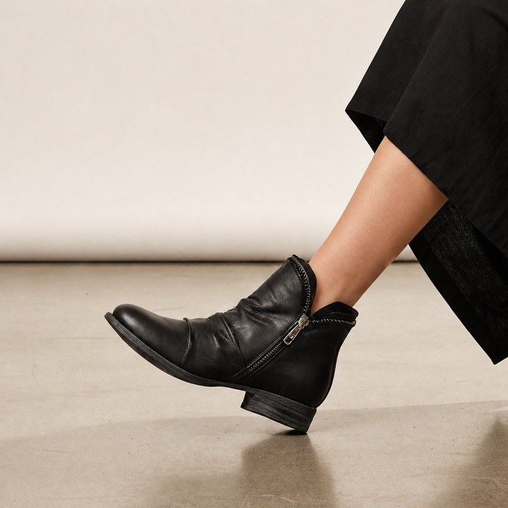 Reagan Hearth Ankle Boots – Black
