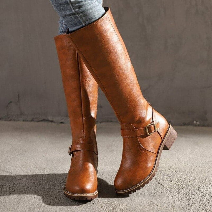 Brenna Parlor Knee-High Boots – Brown