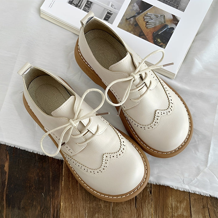 Holly Garden Oxford Shoes – White