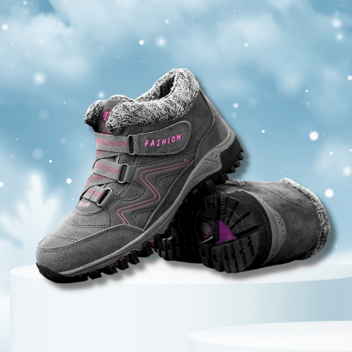 Georgia Garden Winter Sneakers – Gray/Pink