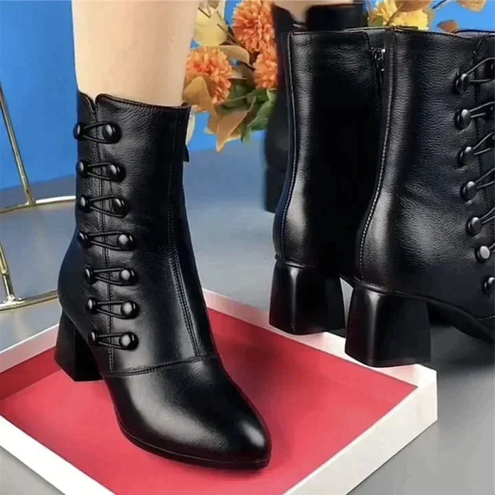 Sadie Cottage Lace-Up Ankle Boots by Sunday Pair