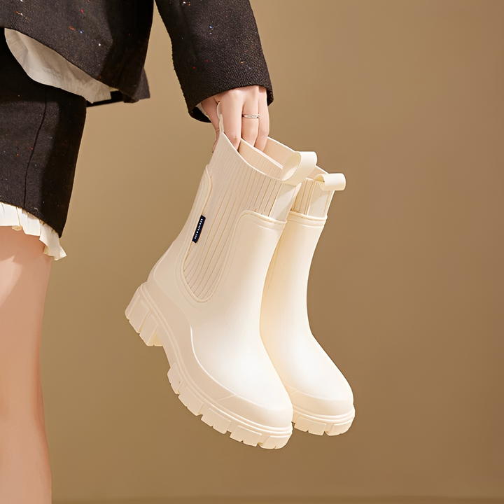 Reagan Porch Ankle Boots – Beige