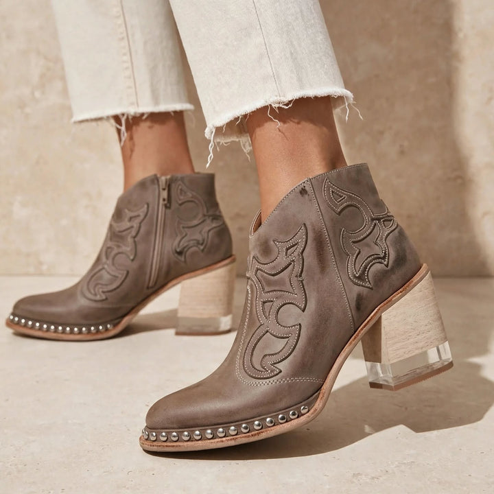 Haven Garden Western Ankle Boots – Taupe