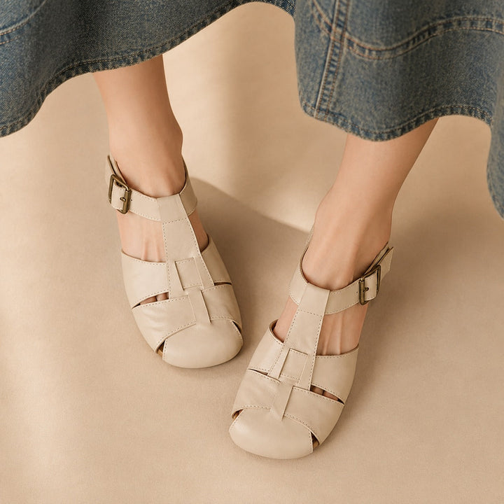 Kinsley Garden Slingback Flats – Beige