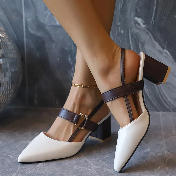 Lacey Parlor Slingback Heels – White