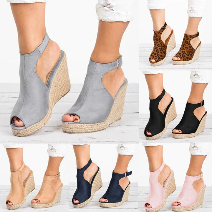 Hallie Sparrow Wedge Sandals by Sunday Pair