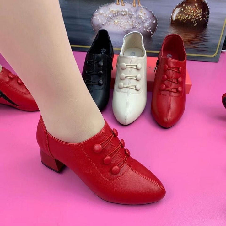 Elara Tulip Block-Heel Pumps by Sunday Pair