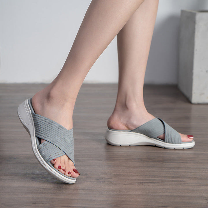 Esme Trellis Wedge Sandals by Sunday Pair