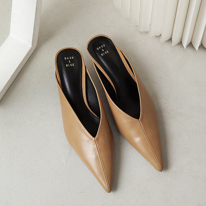Cora Tulip Heeled Mules by Sunday Pair