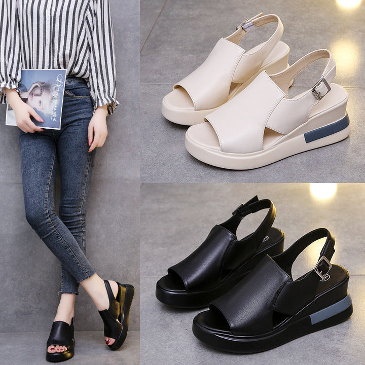 Calla Tulip Wedge Sandals by Sunday Pair