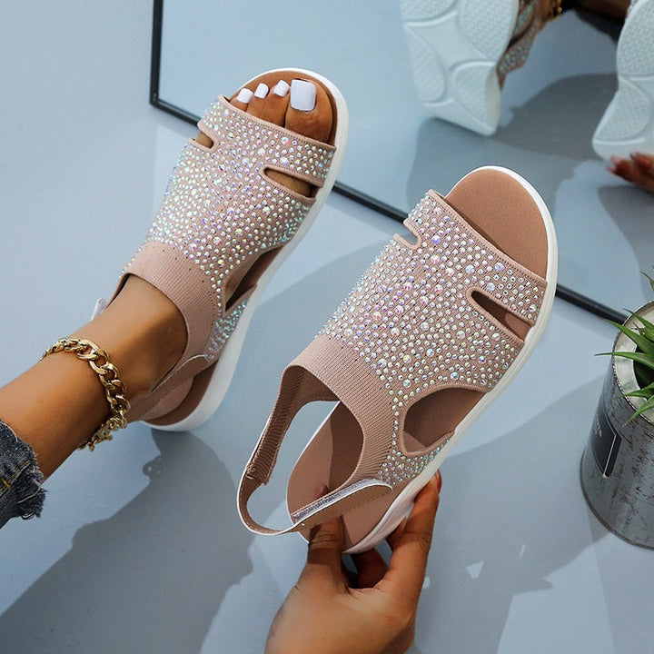 Leonie Cottage Peep-Toe Sandals by Sunday Pair