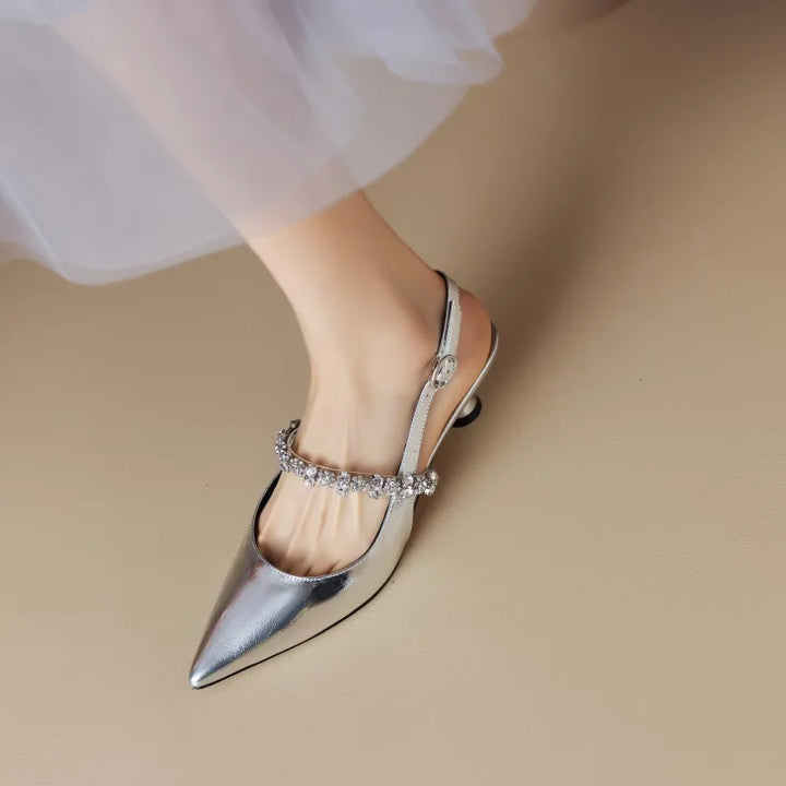 Lottie Camellia Kitten-Heel Pumps by Sunday Pair
