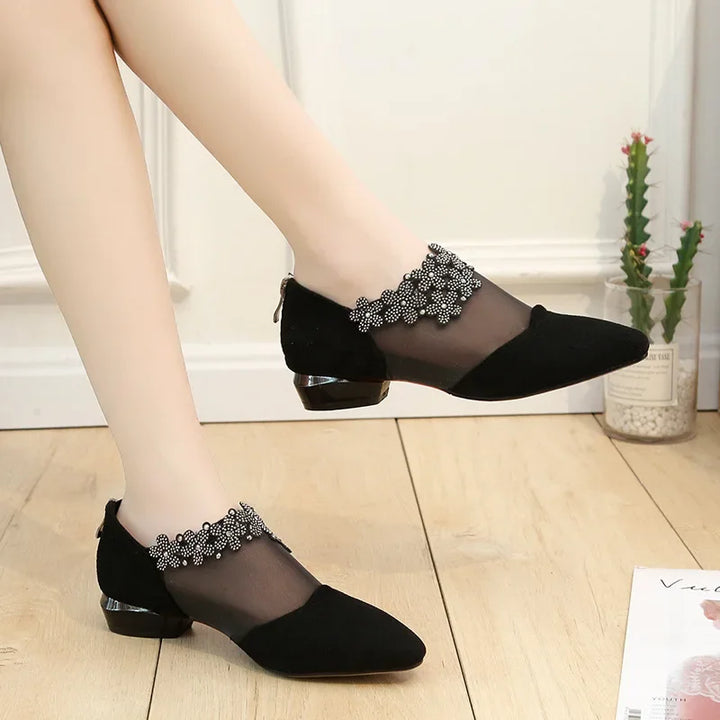 Ruby Cottage Low-Heel Pumps by Sunday Pair