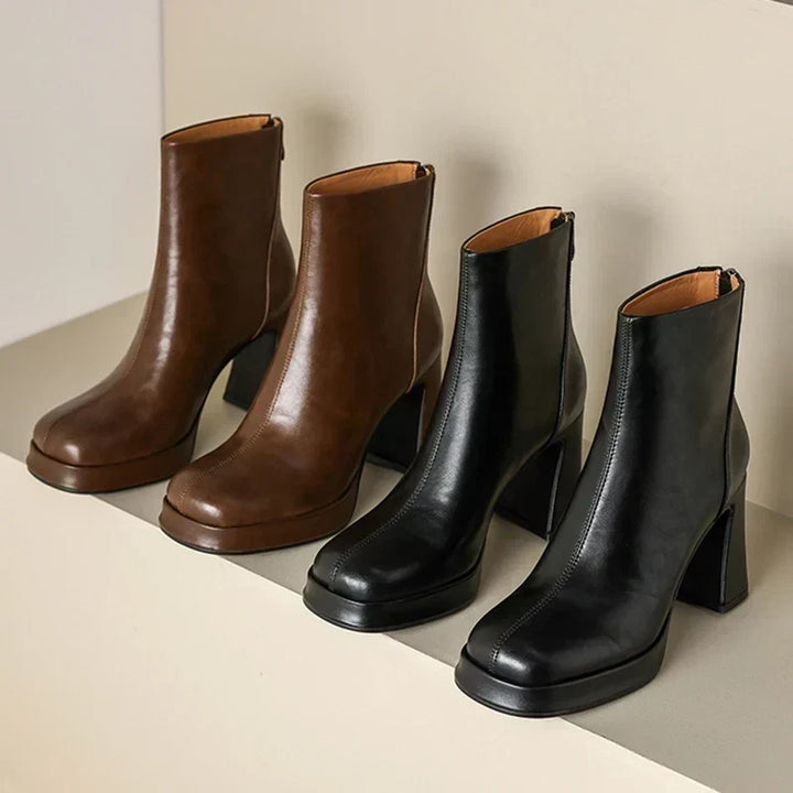 Estelle Cottage Heeled Boots by Sunday Pair