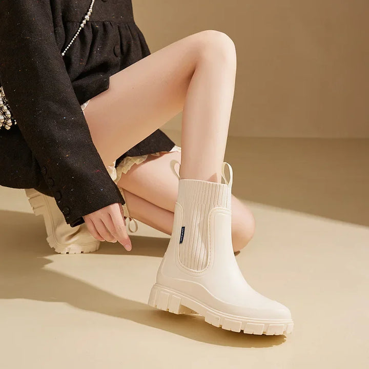 Lila Camellia Mid-Calf Boots by Sunday Pair