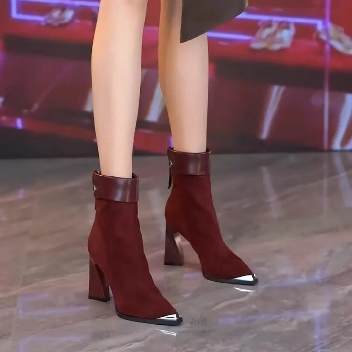 Josie Tulip Heeled Ankle Boots by Sunday Pair