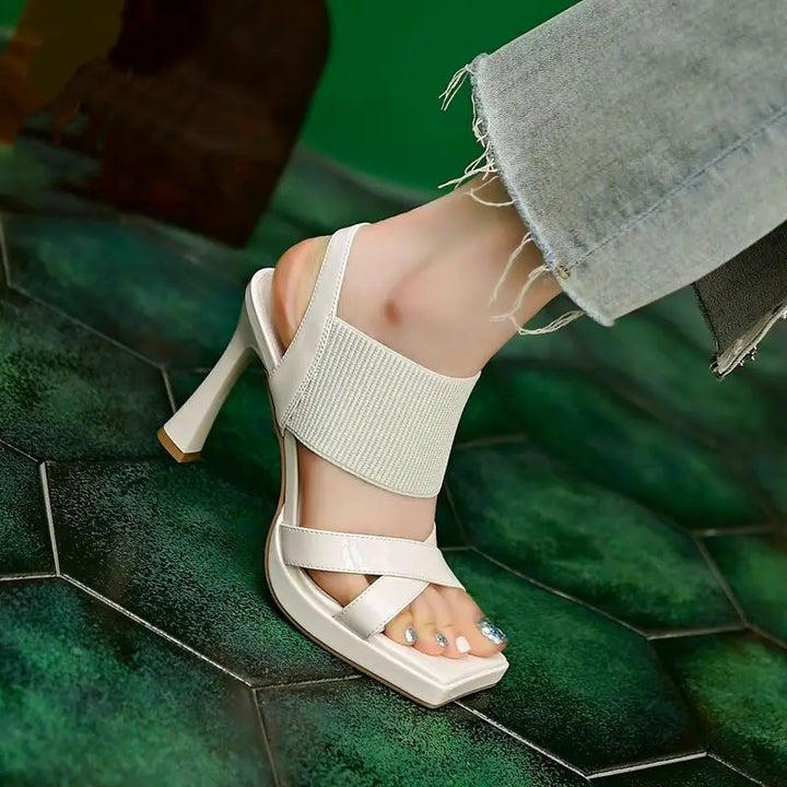 Della Cottage Heeled Sandals by Sunday Pair