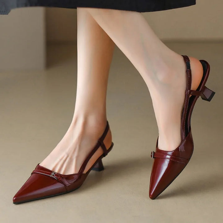 Rhea Tulip Kitten-Heel Pumps by Sunday Pair