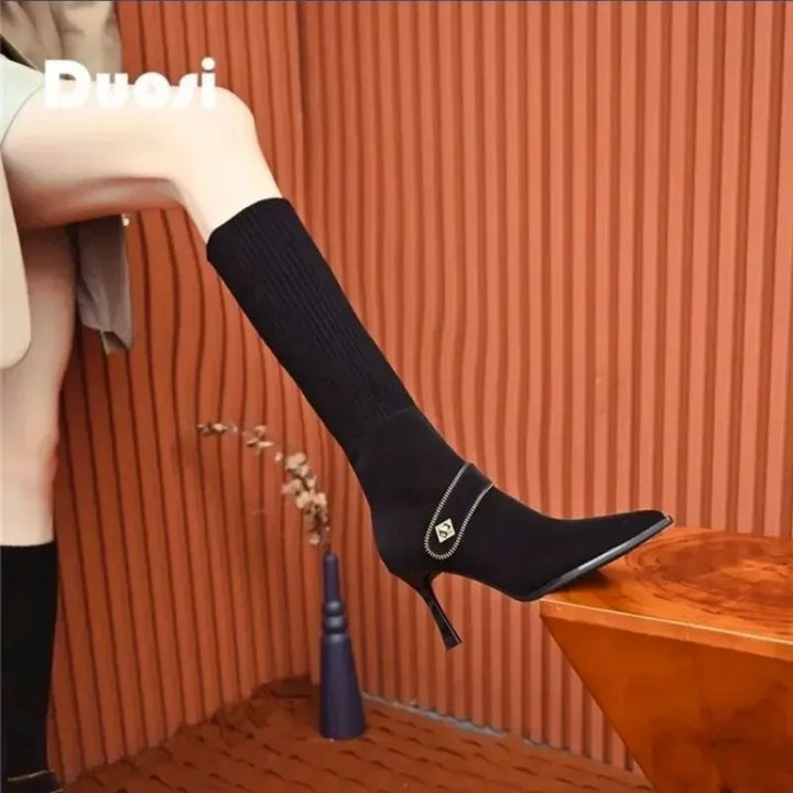 Elise Sparrow Stiletto Boots by Sunday Pair