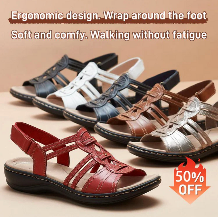 Arden Tulip Flat Sandals by Sunday Pair