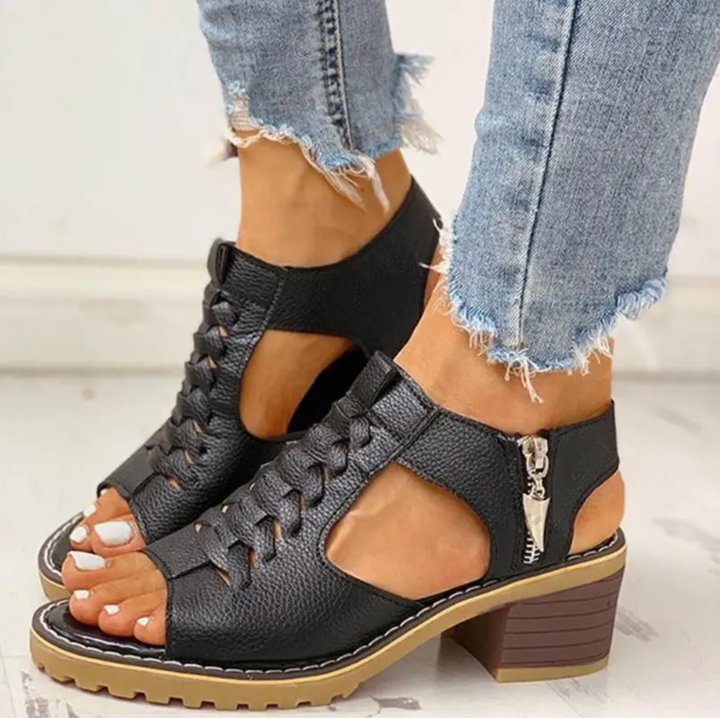 Georgia Sparrow Heeled Sandals by Sunday Pair