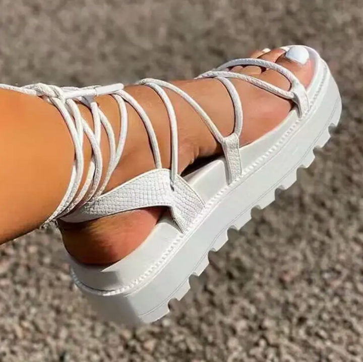Naomi Robin Lace-Up Sandals by Sunday Pair