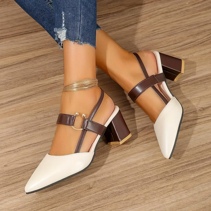 Aster Tulip Buckle Slingback Pumps by Sunday Pair