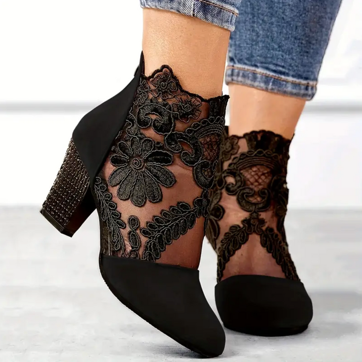 Bella Sparrow Heeled Ankle Boots by Sunday Pair