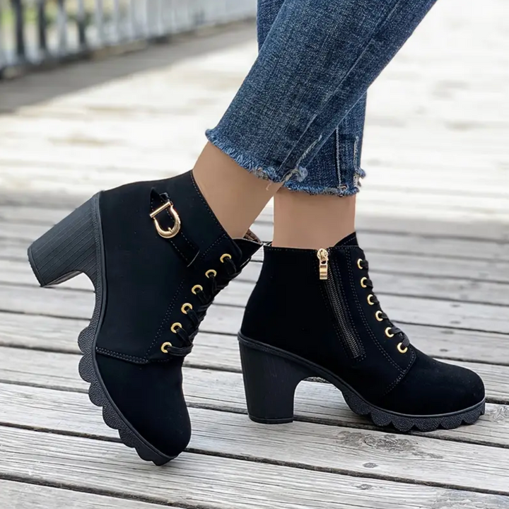Belle Cottage Heeled Ankle Boots by Sunday Pair
