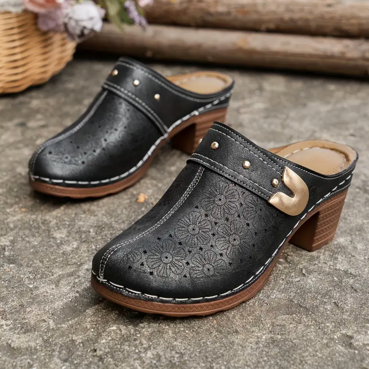 Poppy Sparrow Block-Heel Pumps by Sunday Pair