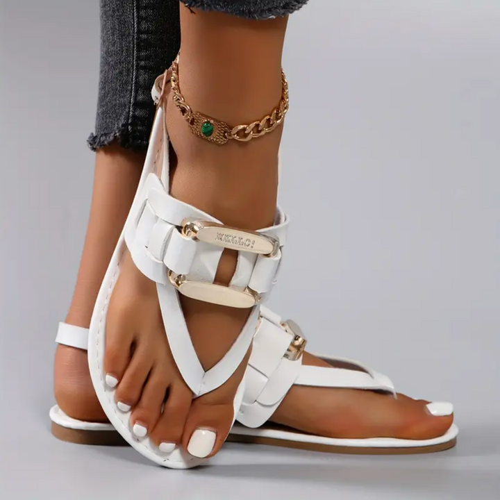 Matilda Camellia Buckle Sandals by Sunday Pair