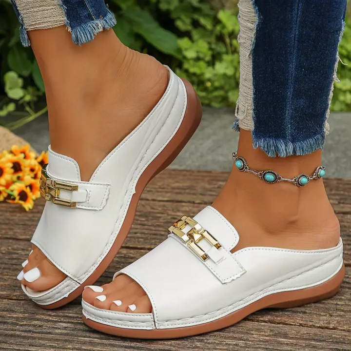 Imogen Tulip Wedge Sandals by Sunday Pair