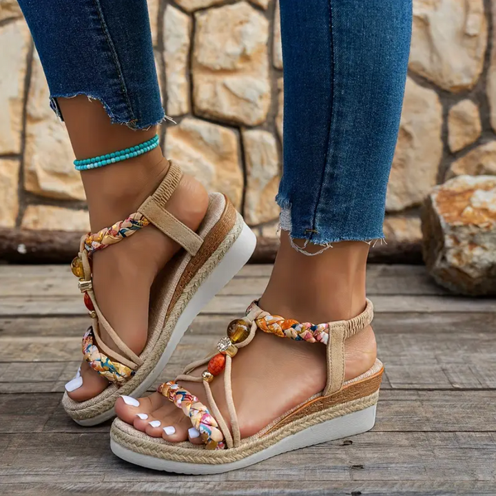 Celia Cottage Wedge Sandals by Sunday Pair