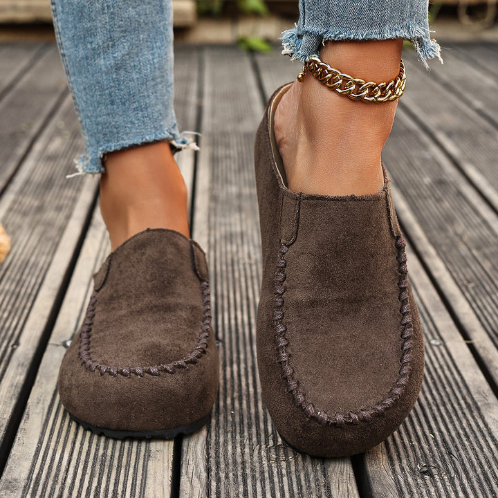 Brooklyn Garden Slip-On Flats – Brown