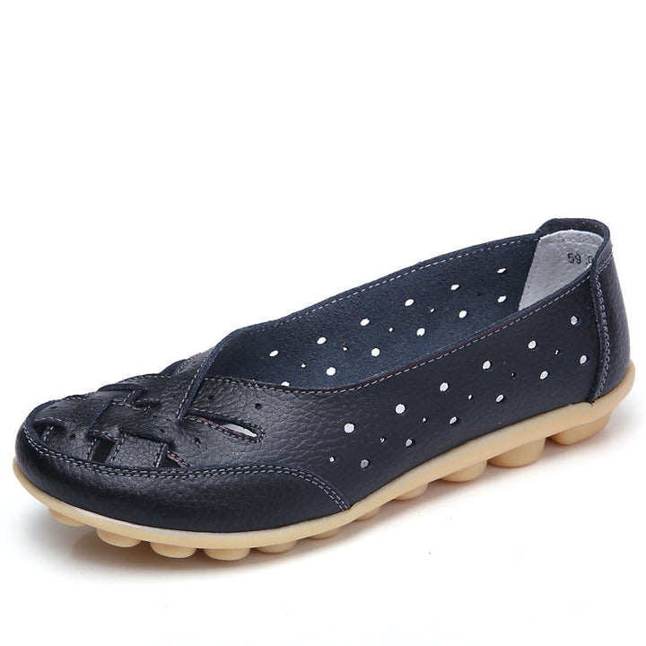 Dahlia Larkspur Ballet Flats – Black