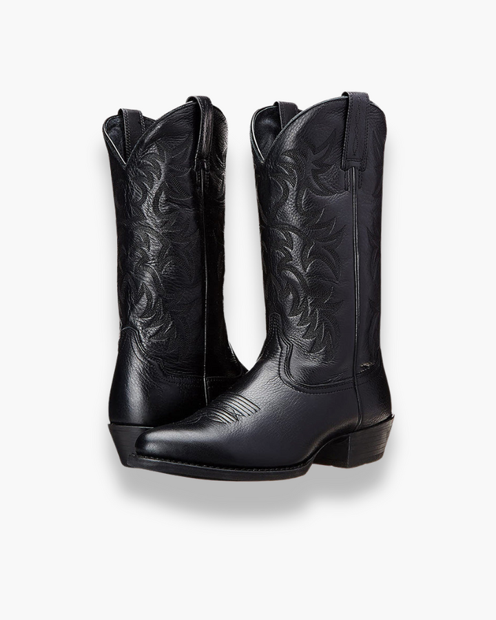 Finley Parlor Western Ankle Boots – Black