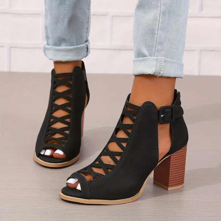 Ruby Tulip Heeled Sandals by Sunday Pair