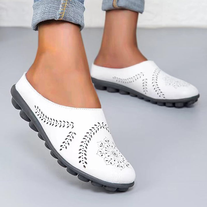 Lyra Cottage Cutout Mules by Sunday Pair