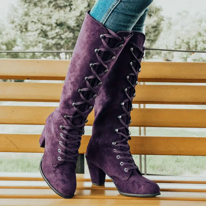 Phoebe Tulip Knee-High Boots by Sunday Pair