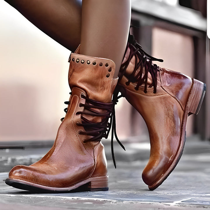 Harlow Hearth Ankle Boots – Brown