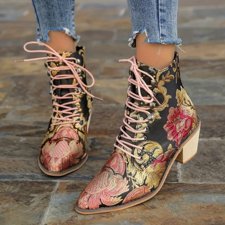 Willow Camellia Western Boots by Sunday Pair