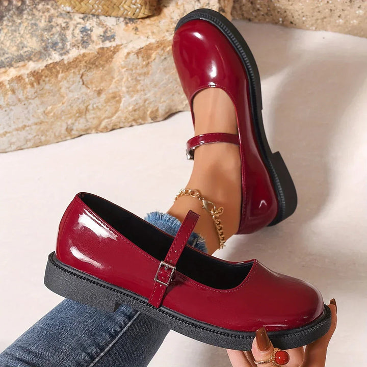 Claire Arbor Mary Jane Heels – Red